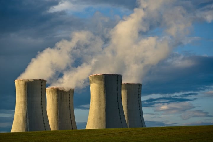 A conceptual illustration depicting AI technology and nuclear symbols, highlighting the risks and deterrence strategies in Europe.